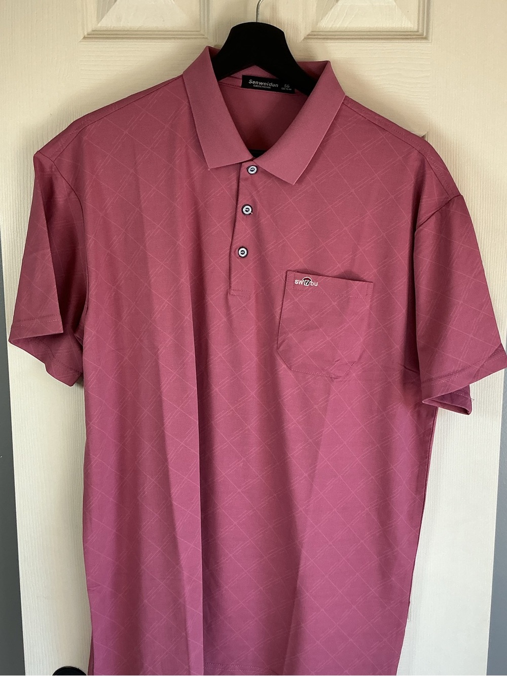 Men's Rose Polo Shirt with Chest Pocket